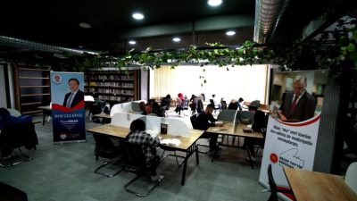 Gençlerin rahat ve ferah bir ortamda ders çalışma imkanı bulduğu