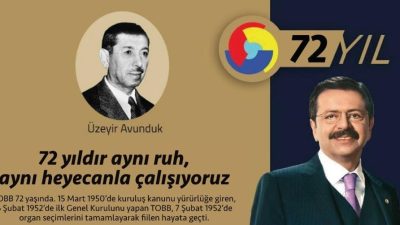Türkiye Odalar ve Borsalar Birliği (TOBB) 72’nci yaşını kutluyor.TOBB Başkanı