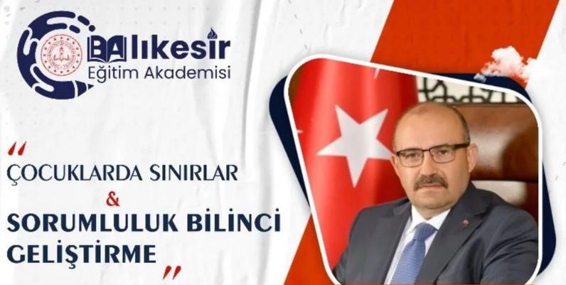 Balıkesir’de düzenlenen “Çocuklarda Sınırlar ve Sorumluluk Bilinci Geliştirme” isimli eğitim