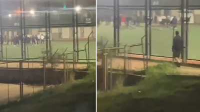 Bursa’da oynanan amatör bir maç sonrası saha boks ringine döndü.Olay,