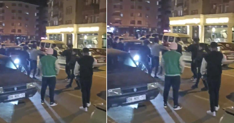 Bursa’nın İnegöl ilçesi terminali önünde yolu kapatıp çiftetelli oynadıktan sonra