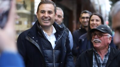 Balıkesir Büyükşehir Belediye Başkan Adayı Ahmet Akın’ın Milli Kuvvetler Caddesi’nde