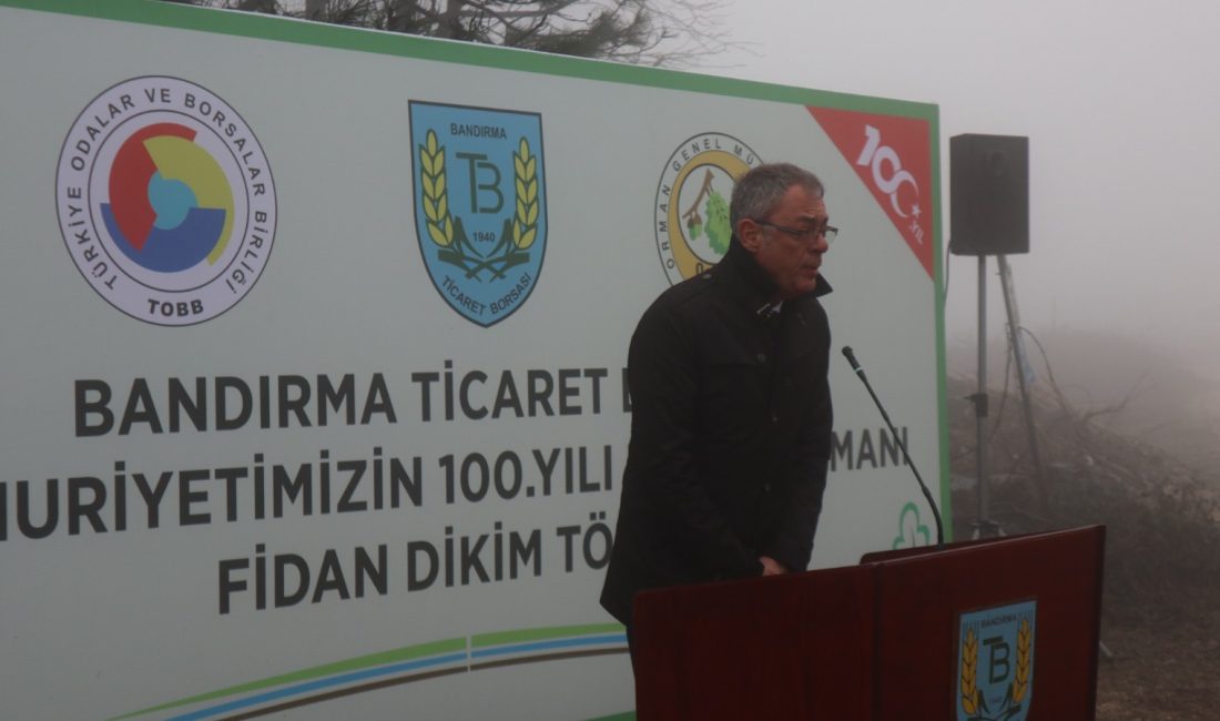 Bandırma’da Cumhuriyet için 10 bin fidan dikildi Bandırma Ticaret Borsası tarafından “Cumhuriyet’in 100’üncü Yılı Hatıra Ormanı” için