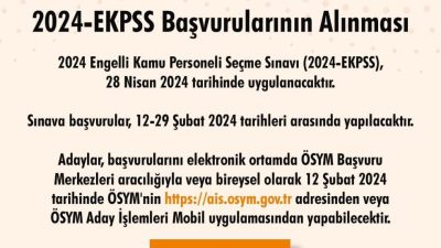 Ölçme, Seçme ve Yerleştirme Merkezi (ÖSYM) Başkanlığı, 2024 Engelli Kamu