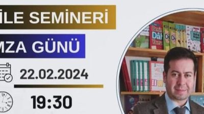 Balıkesir’de Eğitimci Yazar Zekeriya Guter, düzenlenen aile seminerinde katılımcıları bilgilendirecek.Balıkesir