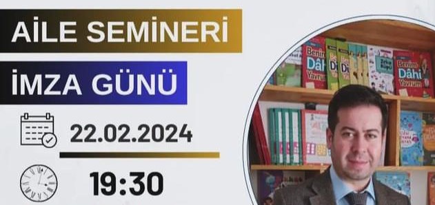 “İletişimin İyileştirici Gücü” ele alınacak Balıkesir’de Eğitimci Yazar Zekeriya Guter, düzenlenen aile seminerinde katılımcıları bilgilendirecek.Balıkesir