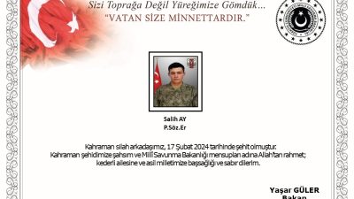 Milli Savunma Bakanlığı (MSB) Pençe-Kilit Operasyonu bölgesinde teröristlerin üs bölgesine