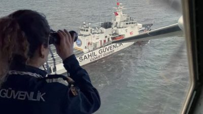 İmralı Adası güneyinde batan kuru yük gemisindeki mürettebatı arama çalışmaları