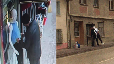 Bursa’nın İnegöl ilçesinde bir şahsın bir işyerinin önünde bulunan cansız