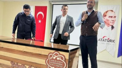Liseli öğrenciler, kariyer günü etkinlikleri kapsamında mühendisler tarafından “Enerji Üretimi”