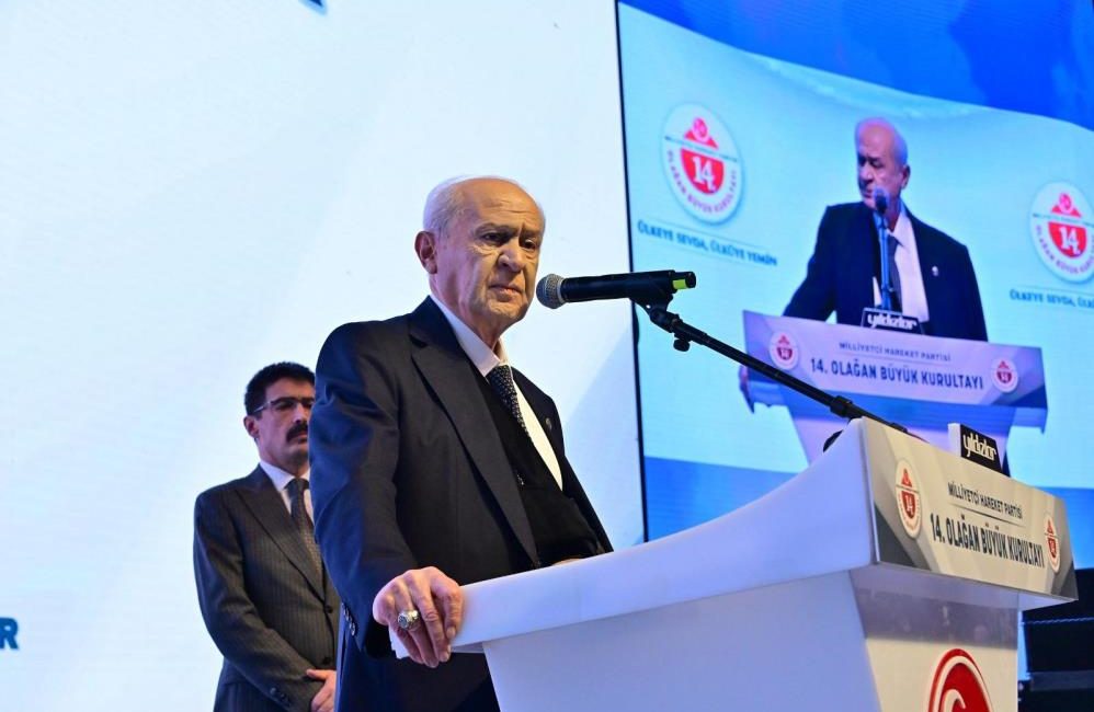 Milliyetçi Hareket Partisinin (MHP) 14. Olağan Büyük Kurultayı’nda Devlet Bahçeli,
