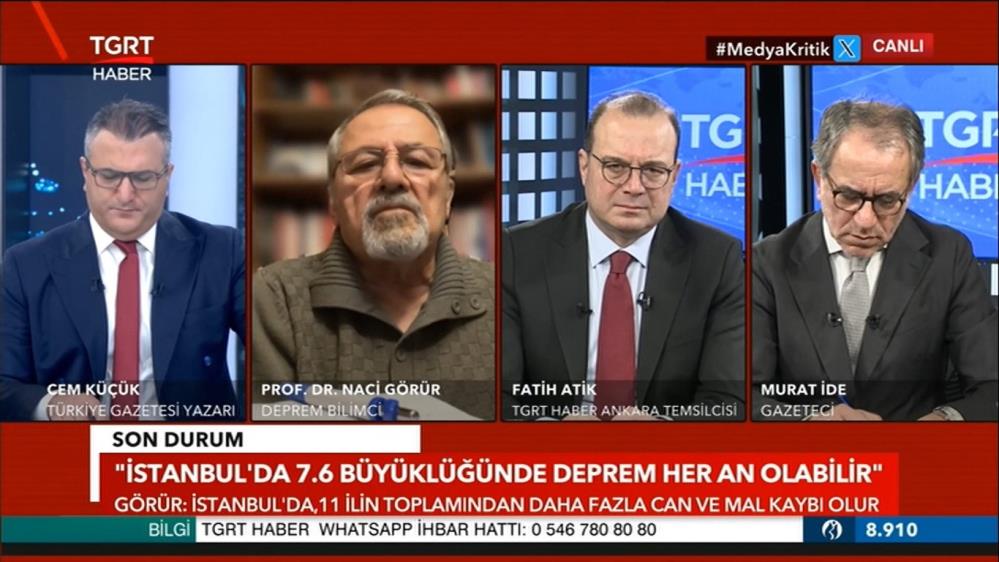 Türk jeolog ve deprem bilimci Prof. Dr. Naci Görür, depreme