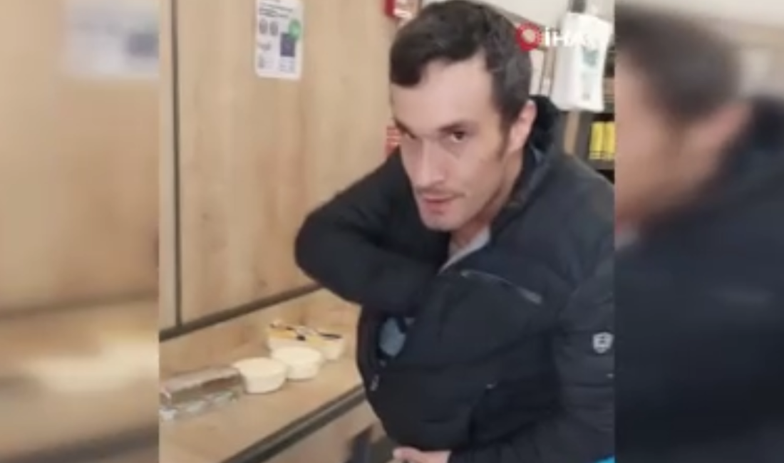Esenyurt’ta zincir marketten paketlerce kaşar peyniri ve tereyağını giysisinin içine