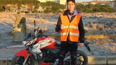  Bandırma’da meydana gelen tek taraflı motosiklet kazasında motosiklet üstünde bulunan