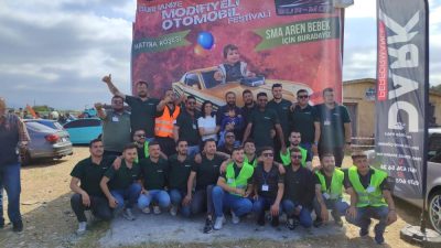 Burhaniye’de, gençler, SMA hastası Aren İlhan bebek için Modifiyeli Otomobil