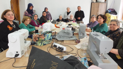 Burhaniye’de, Halk Eğitimi Merkezi’nin, Balıkesir Meslek Edindirme Merkezinde açtığı kırkyama