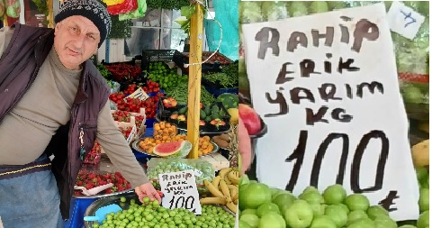 TEZGÂHLAR BUNU DA GÖRDÜ!“BİR KG. ERİK 200 LİRA!” İlginç isimlerle satılan eriğin kilosunun gerçek 200 lira olan fiyatının