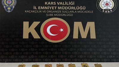 Kars’ta piyasa değeri yaklaşık 2,5 milyon lira olan altın yakalandı.