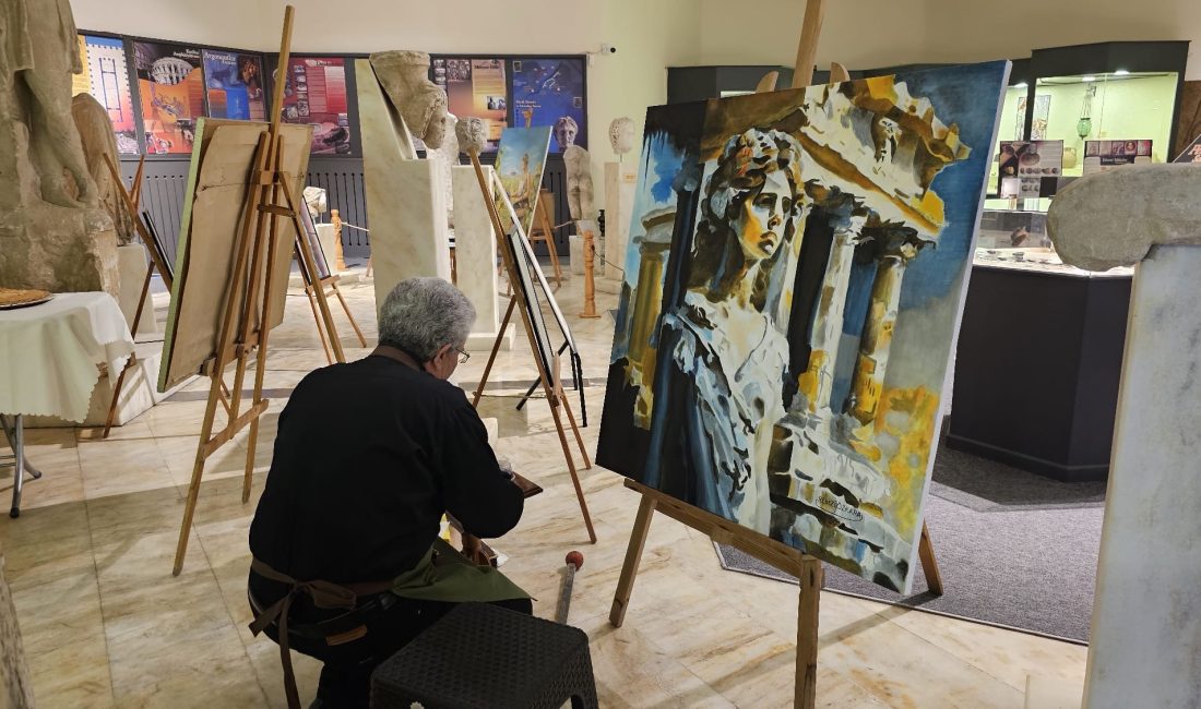 Mysia Sanat Grubu, Kyzikos’tan esinlenerek yaptıkları eserleri Bandırma Müzesi’nde sergiledi.