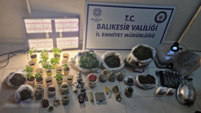 Erdek’te uyuşturucu madde imal ve ticareti yaptığı tespit edilen 2