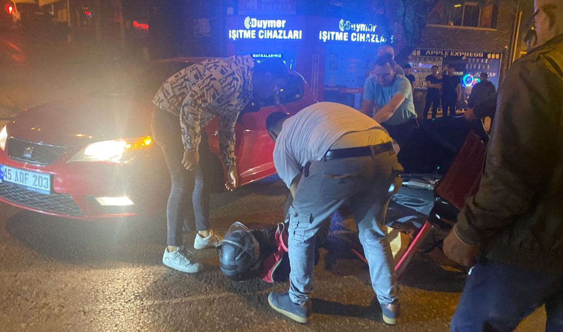 Ordu Caddesi üzerinde dörtlüleri yakarak direksiyonu sola kıvıran sürücü motorkuryeye