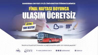 Balıkesir Büyükşehir Belediyesi, Bandırma Onyedi Eylül Üniversitesi’nde öğrenim gören öğrencilere