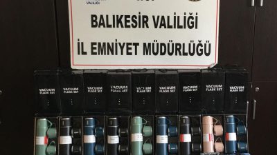 Balıkesir’de Emniyet ekipleri kaçakçılık ile mücadele kapsamında yürüttükleri çalışmalar neticesinde