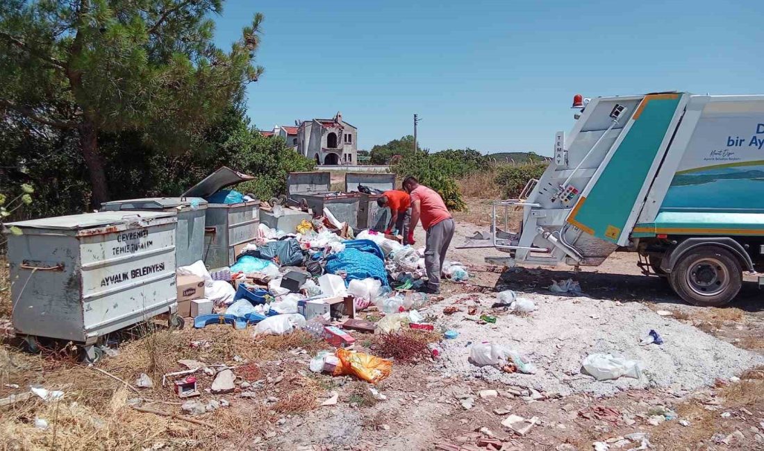 Ayvalık’ta belediye ekipleri 4 günde 3 660 ton çöp topladı Kurban Bayramı süresince 1 milyonu aşkın ziyaretçinin akınına uğrayan Balıkesir’in