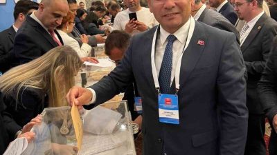 T&uuml;rkiye Belediyeler Birliği (TBB) Meclis Toplantısında Sındırgı Belediye Başkanı Serkan