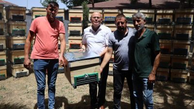 Susurluk MTAL öğrencileri ve öğretmenler tarafından yapılan 540 adet arı