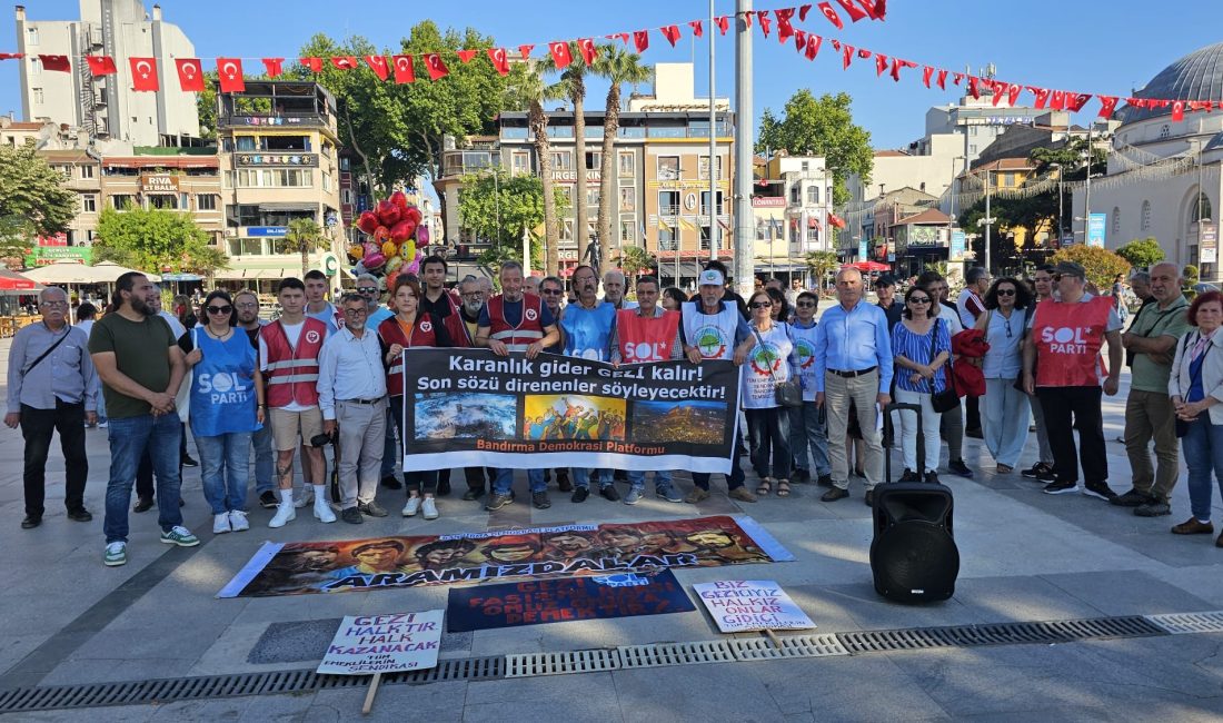 Gezi Direnişi’nin sesi 11’inci yılında Bandırma’da yankılandı Gezi Parkı direnişi Bandırma Demokrasi Platformu tarafından 11’inci yıldönümünde Bandırma’da