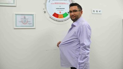 D&uuml;zenli diyet programı ile 6 ayda 92 kilodan 69 kiloya