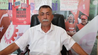 DİSK Emekli Sen Bandırma Şube Başkanı Levent Balkış,en düşük emekli