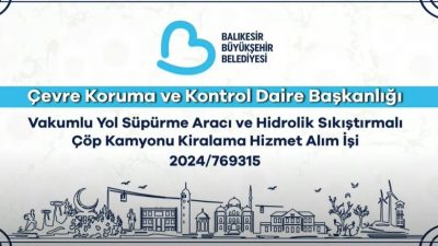 Şeffaf bir yönetim anlayışıyla belediye ihalelerini canlı olarak yayınlatan Balıkesir