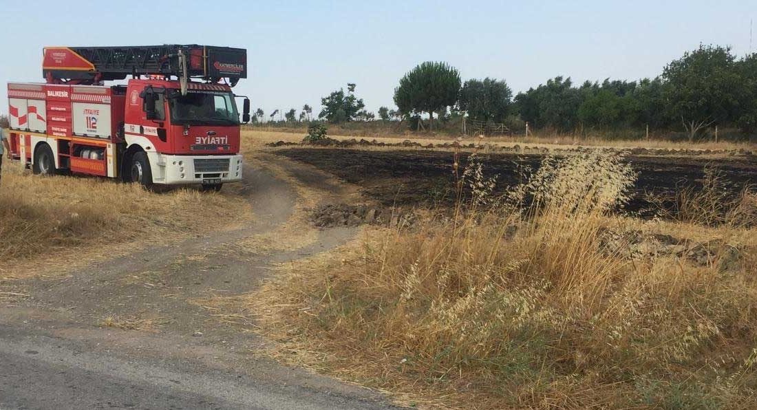 Bandırma’nın kırsal mahallesinde meydana gelen yangının ardından mahalle muhtarı Ceyhun