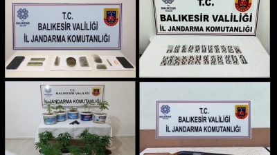 Balıkesir’de Jandarma ekipleri uyuşturucu ticaretine yönelik operasyonlarına devam ediyor. Ekipler
