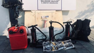 Ayvalık’ta, yasa dışı yollarla Yunanistan’ın Midilli Adası’na gitmek isteyen 7