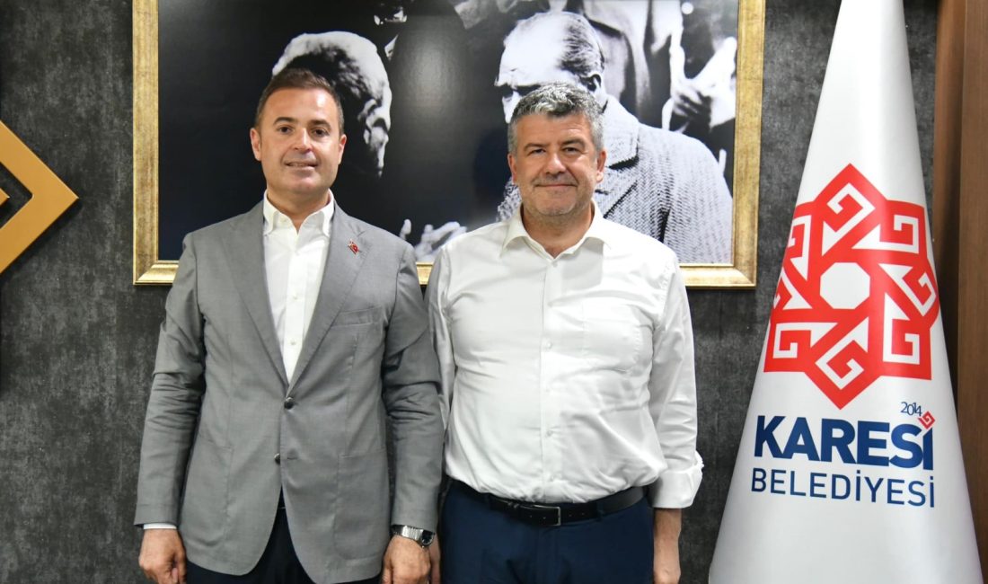 Akın’dan Karesi ziyareti Karesi Belediye Başkanı Mesut Akbıyık ile bir araya gelen Balıkesir
