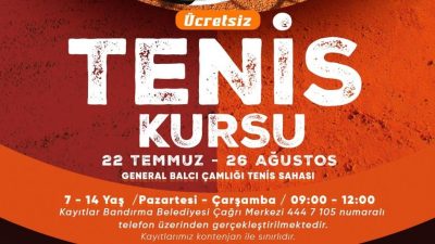 Bandırma Belediyesi tarafından düzenlenen yaz kursları kapsamında 7-14 yaş arası