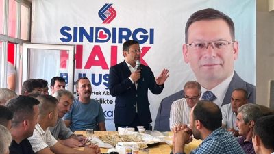 Sındırgı Belediye Başkanı Serkan Sak halk buluşmaları kapsamında Kınık Mahallesini