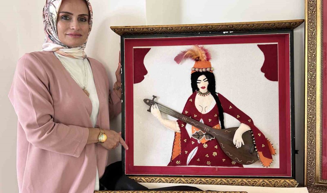 Depremde yıkılan iş yerinden geriye kalan üç boyutlu keçe tablosu hayata bağladı Depremin vurduğu Hatay’da yaşayan el sanatları eğitmeni Çiğdem Fakı, açtığı