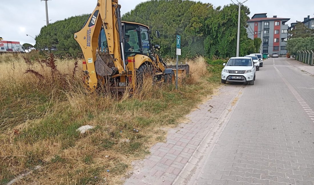 Bandırma’da tehlikeli arsalar temizleniyor Bandırma Belediyesi, vatandaşların daha hijyenik bir ortamda yaşaması ve kentin