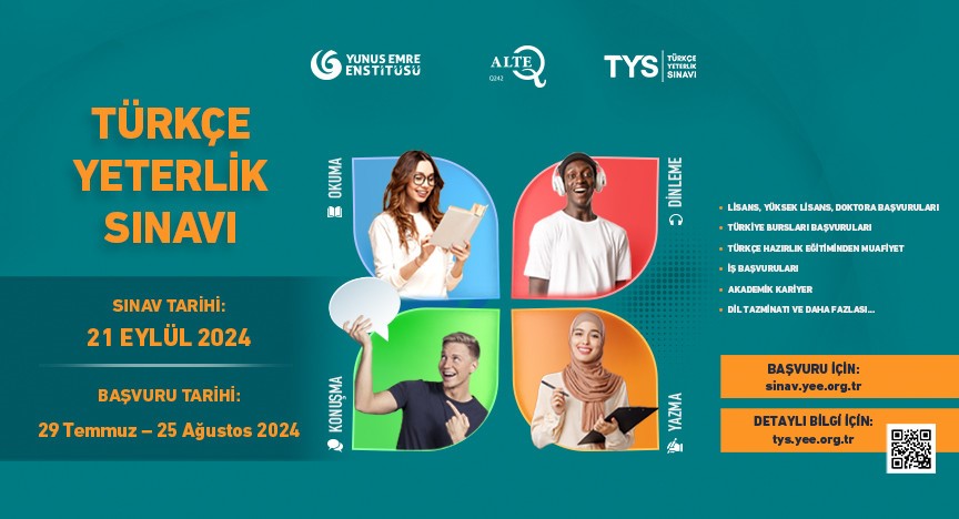 Türkçe Yeterlik Sınavı (TYS) başvuruları başladı Dünyanın farklı noktalarında yaşayan kişilerin Türkiye’de eğitim ve kariyer hayallerinin