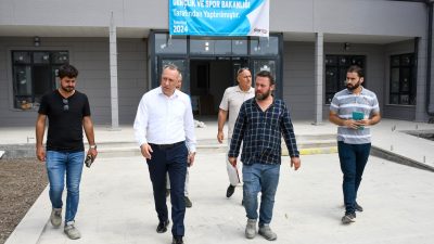 Bandırma’da yapımı devam eden bin 198 kişilik yurt inşaatını ziyaret