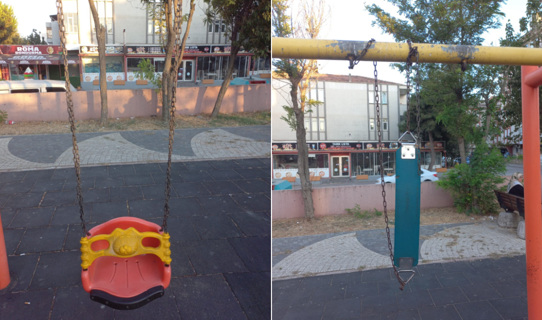 Bandırma’da çocuk parkındaki kırık salıncaklar tepki çekti Bandırma’da bir çocuk parkındaki kırık salıncakların güvenlik açısından çocuklara tehlike