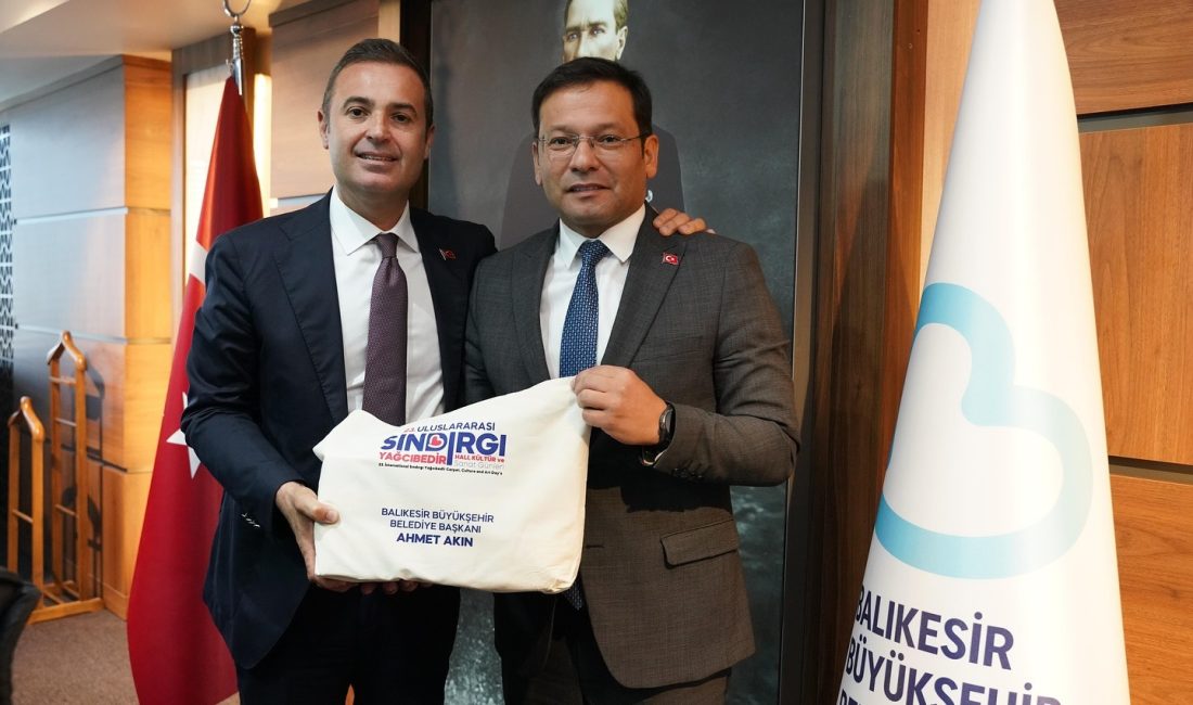 Başkan Akın’a Sındırgı Yağcıbedir daveti Sındırgı Belediye Başkanı Serkan Sak, 23’üncü Uluslararası Sındırgı Yağcıbedir Halı,