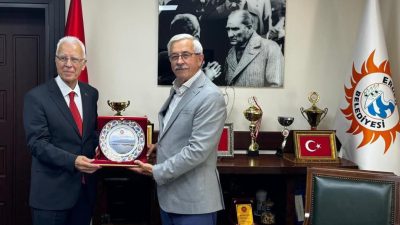 TÜED Başkanı Kazım Ergün ile bir araya gelen Erdek Belediye