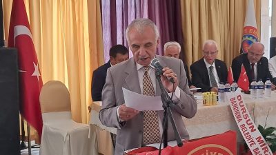Emekliler Derneği Bandırma Şubesi’nin gerçekleştirilen Olağan Genel Kurulu’nda Ahmet Türkmen
