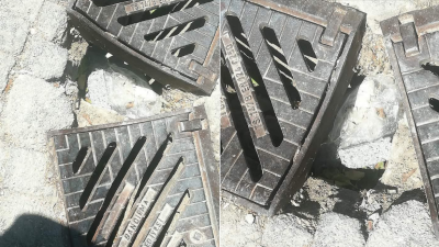 Açık olması nedeniyle birçok vatandaşın bacağının sıkışmasına neden olan mazgallar,