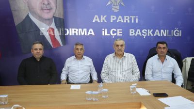 AK Parti Bandırma İlçe Başkanlığı’nda gerçekleştirilen mahalle delege seçimlerinde 55